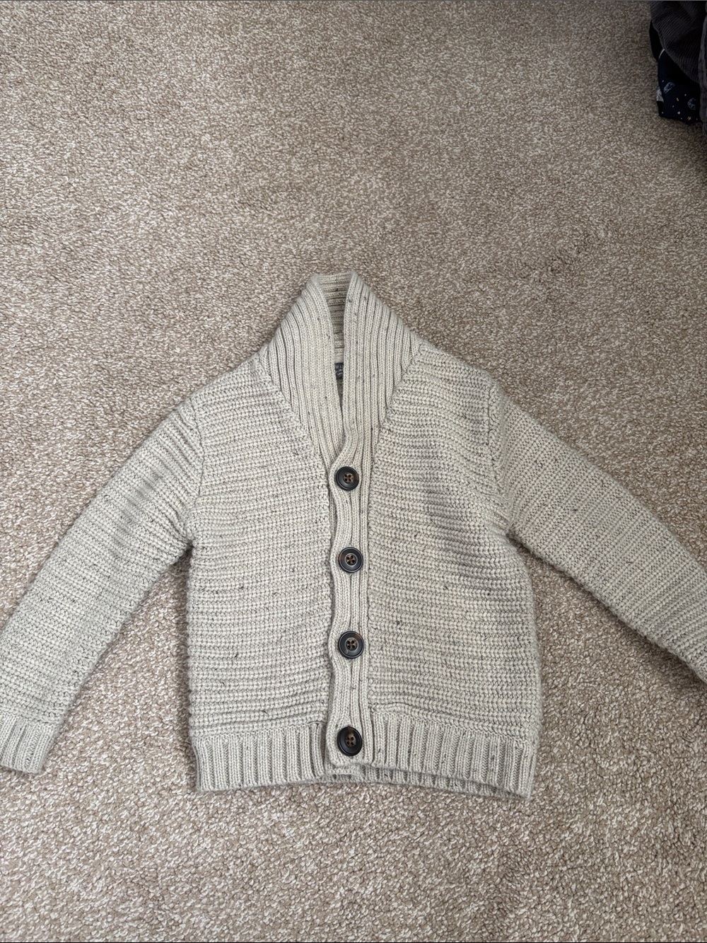 Primark Kids Shawl Collar Cardigan - Cream